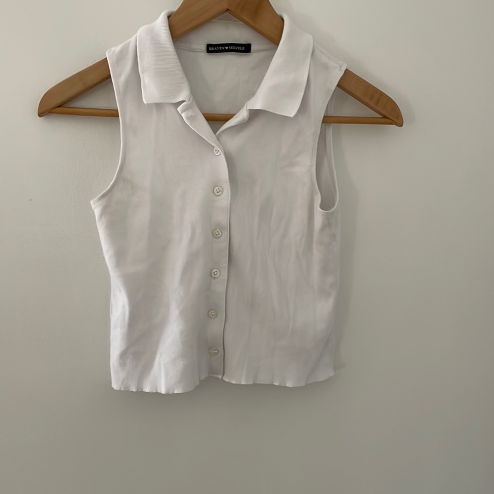 Brandy Button Up Baby Tank w/ Collar